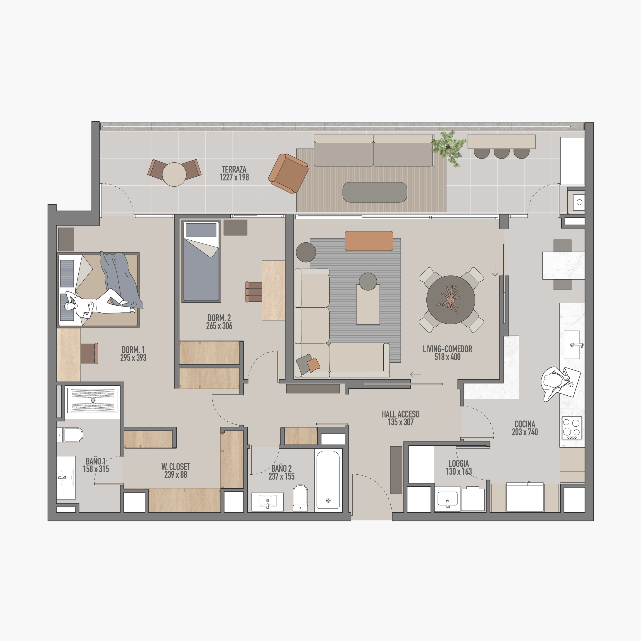 Depto 130 m2