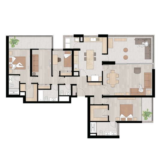 Depto. 114 m2