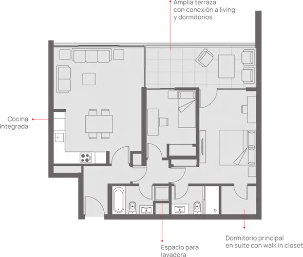 Planta 2D 2B 91m2 Edificio Vasco de Gama